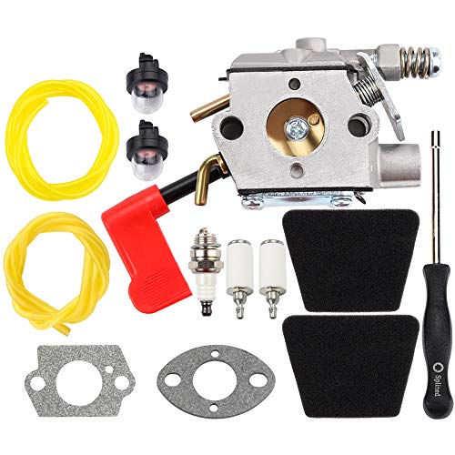 Carburetor for Poulan 32cc PPB100 PPB200 PPB300 PPB350 PP031 PP033 PP035 PP036 with Fuel Line Filter Primer Bulb Parts Kit Carb PP131 PP135 PP136 PP336 PP446T 31WG Gas Trimmer Weedeater Pole Pruner