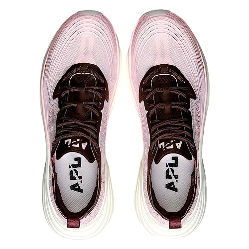 APL Athletic Propulsion Labs Women's Streamline Sneakers, Bleached Pink/Chocolate/White, 8.54