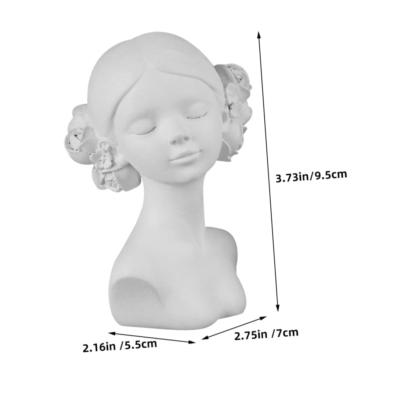 Cabilock Resin Girl Statue Artistic Bust Home Decor Figurine Dance Sculpture Baby Girl Nursery Decor Elegant