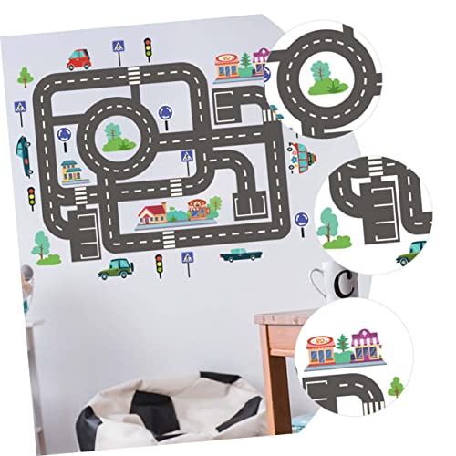 Vinilos decorativos infantil con autos y semáforo 90x30 cm miniatura 5
