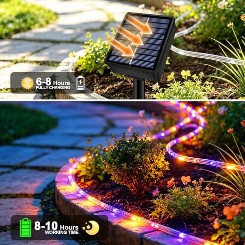 Slyuexu Solar Rope Lights, 100LED 39FT String Lights Outdoor Waterproof - image 3