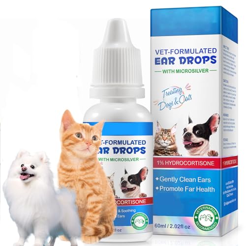 SDJUFEI Dog Ear Infection Treatment Drops, with 1%...