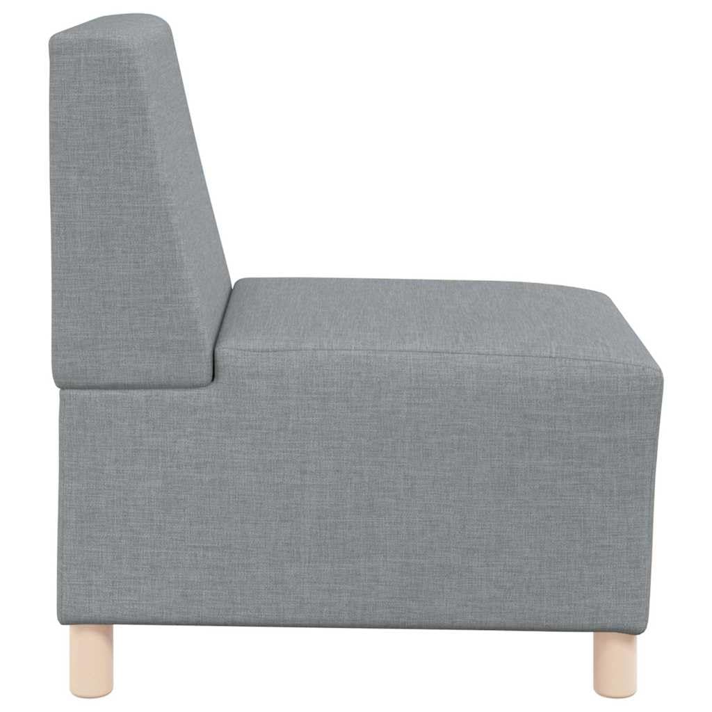 Juego de 2 sofás modulares de 2 plazas, tela gris claro, flexible, cómodo, duradero, para sala de estar, habitación de invitados, oficina, diseño moderno, fácil montaje, 55 x 74 x 82 cm