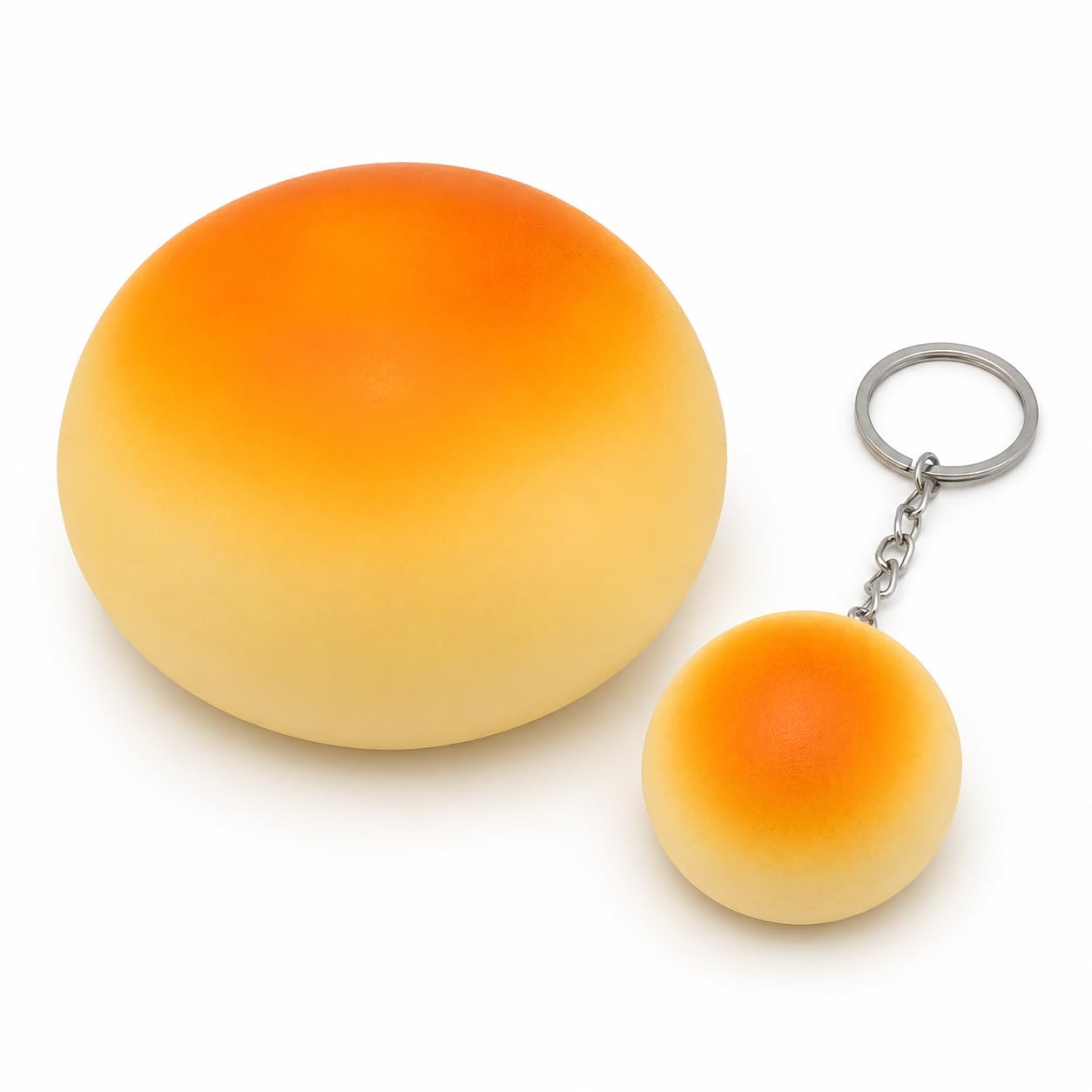 JBLJDWD 2PCS Bread Squishy with Bun Keychain, Slow Rising Squishies for Office Stress Relax and Classroom Focus, Cream Bun Models for Decoration and Relaxation