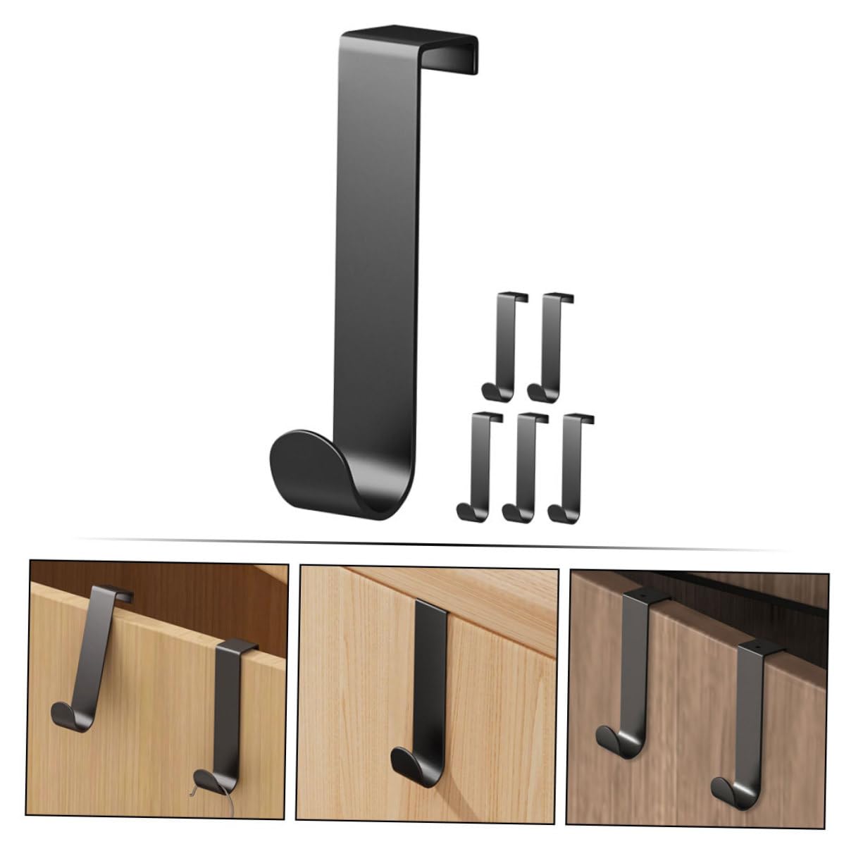 Alipis Door Back Hook Over The Door Hanger Cubicle Hook No Nail No Adhesive Smooth Edge Safe for Items