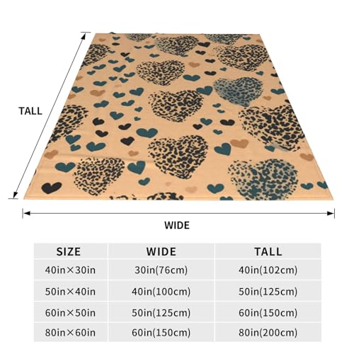 Couverture microfibre super douce motif léopard grand format toutes saisons