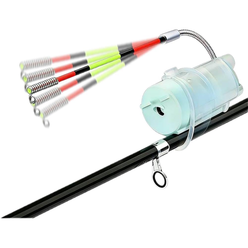 Allarme di abboccata da pesca, ad alta sensibilità, indicatore di canna da pesca notturna, allarme elettronico luminoso a LED con suono cicalino, impermeabile, portatile, allarme morso intelligente