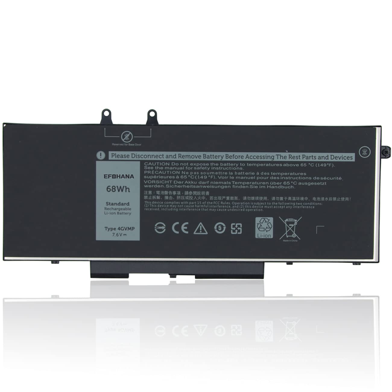 efohana 4GVMP Laptop Battery Replacement for Dell 5400 5410 5500 5510 3540 3550 7590 7591 7791 2-in-