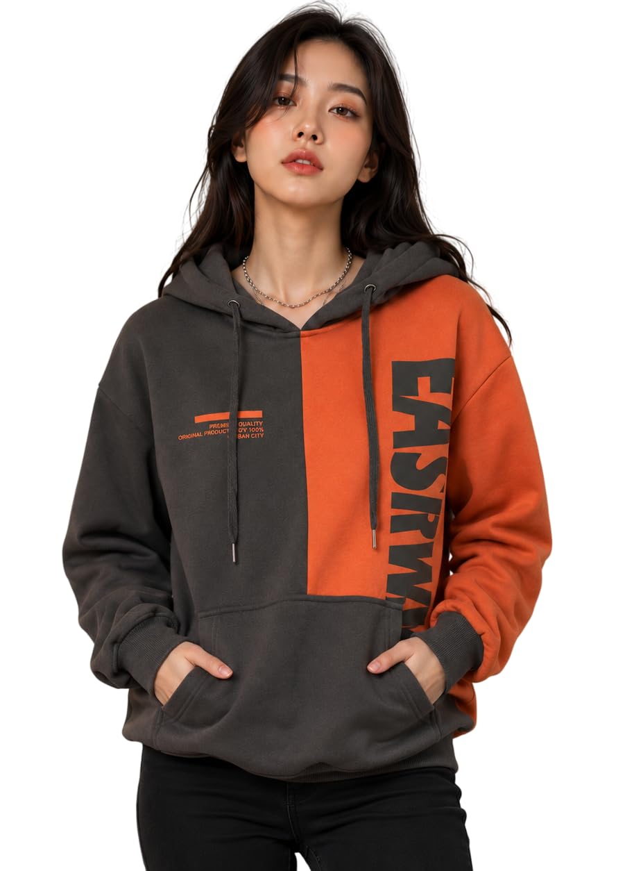 Women's Oversized Graphic Printed Hoodie Sweatshirt | Fleece Hooded Pullover| Long Sleeve Casual Winter Hoodie with Kangaroo Pocket-picture-21