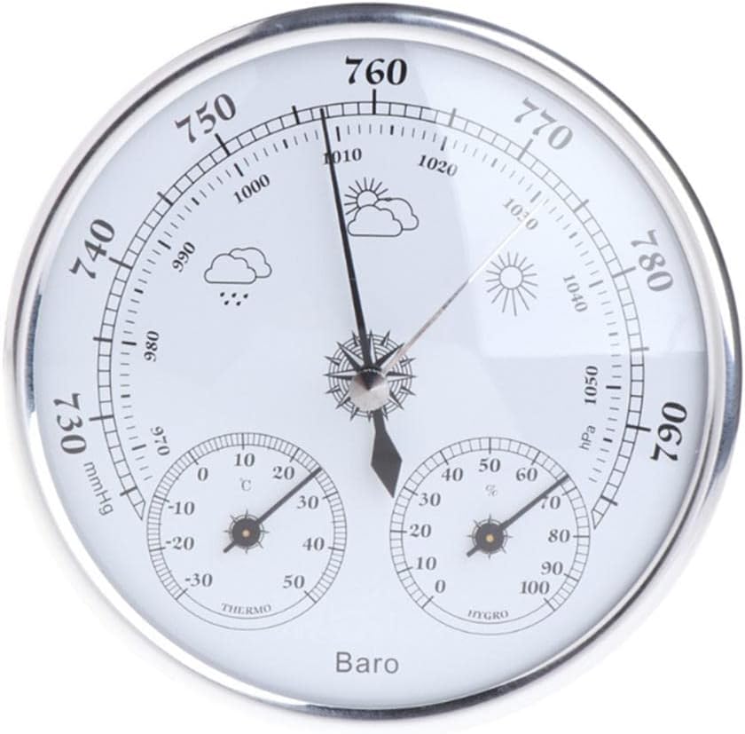 3 in 1 Home Weather Station Wall Mount Barometer, Thermometer, Hygrometer, Barometer, Weather Station, Indoor and Outdoor(Gold)
