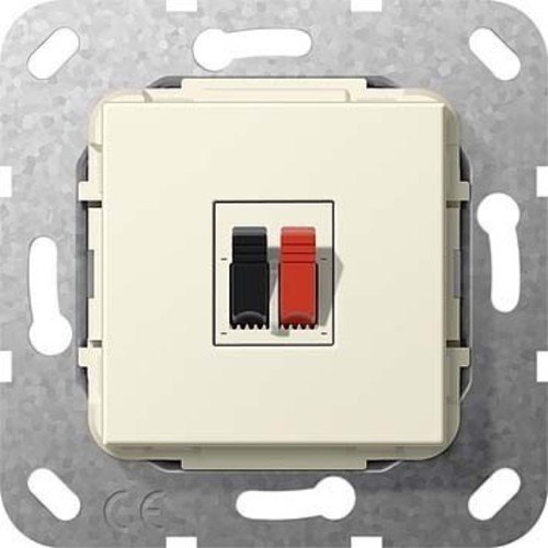 Preisvergleich Produktbild Gira 569201 Lautsprecher Anschluss 1-Fach Einsatz, cremeweiß