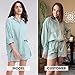 EXLURA Women's Summer 2 Piece Outfits Long Sleeve Button Down Shirts Matching Short Sets Oversized Lounge Pajama Workout 2025
