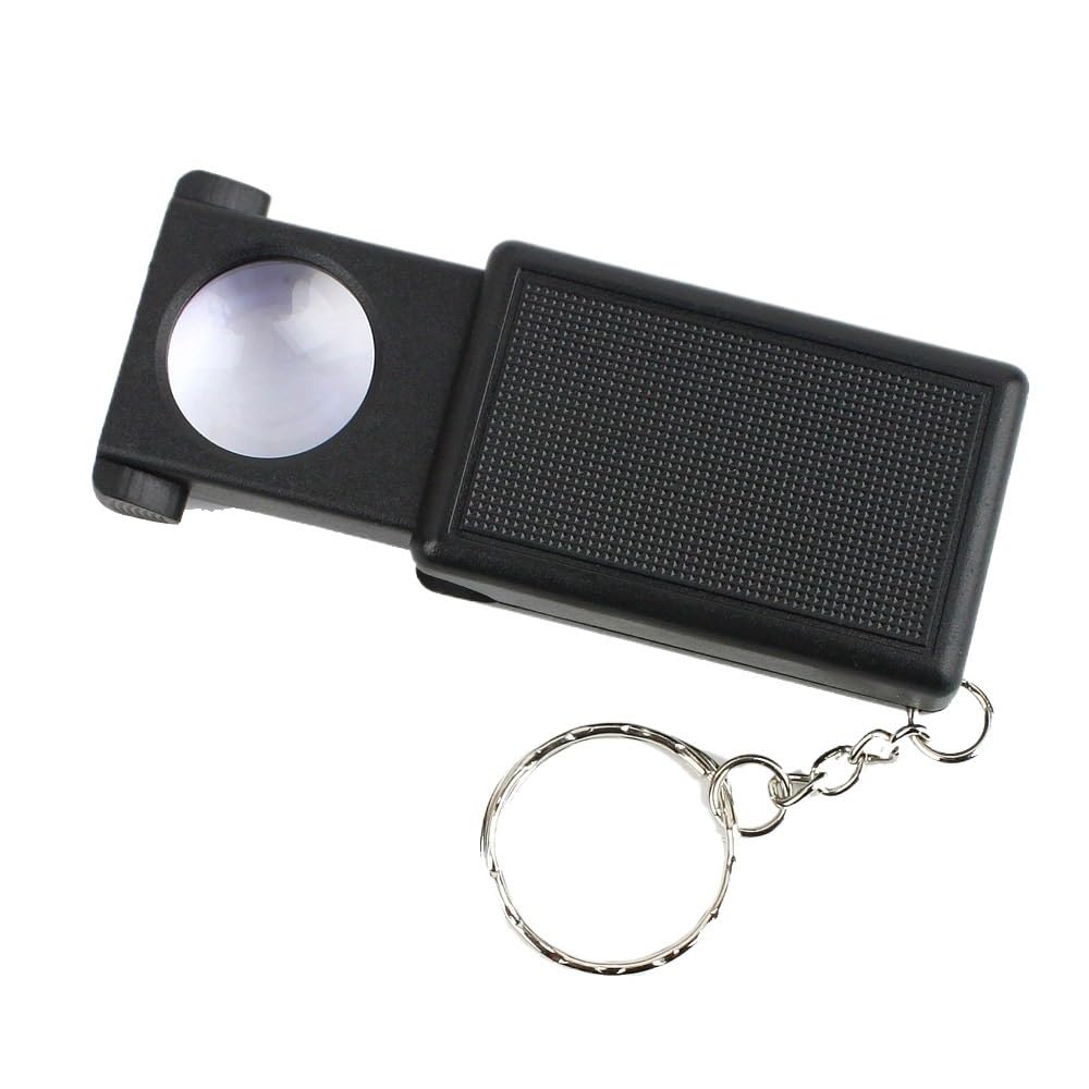 MQPALZKD 45X Pocket Jewelry Magnifying Glass with Led Light Portable Illuminated Magnifier Loupe