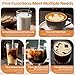 Electric Milk Frother,5-in-1 Milk Steamer with Touch Control,350ml Automatic Warm and Cold Foam Maker,Milk Warmer for Coffee,Latte,Cappuccinos Macchiato,Hot Chocolate,Anti-burn Propeller