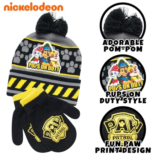 Image of Nickelodeon Paw Patrol Boys Winter Hat and Mitten or Glove Set (Age 2-7)