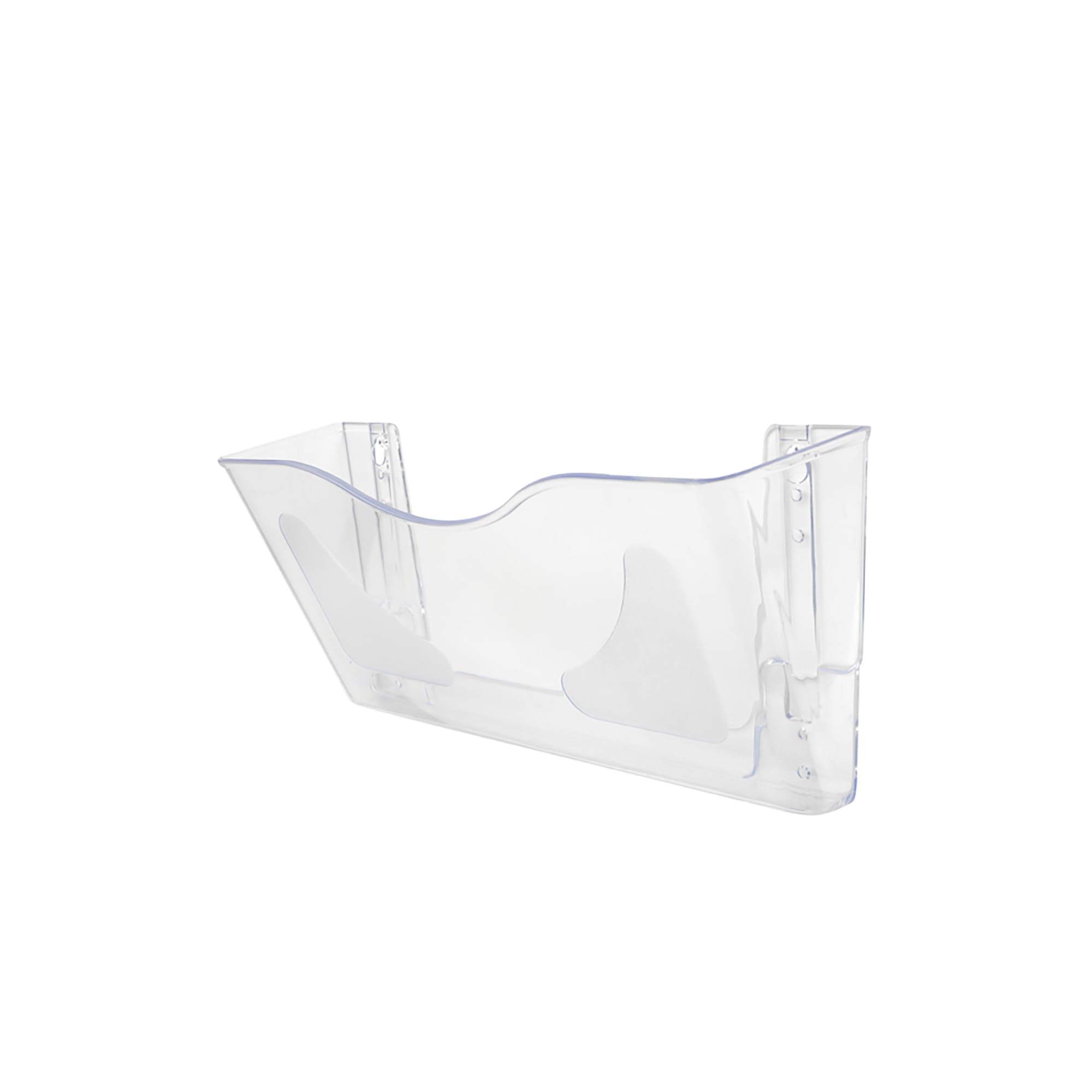 Deflecto Smoke Landscape Wall Mounted File Holder - A4 Wall Mounted Document Holder - A4 Leaflet Holder Wall Mounted Letter Rack - Letter Holder Wall Mounted Magazine Rack Folder Holder — image 1