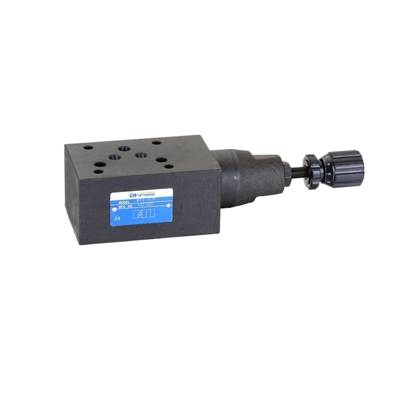 Valve de décharge modulaire MRV-03 NG10 avec régulation hydraulique 0.7-7 MPa coloris bleu