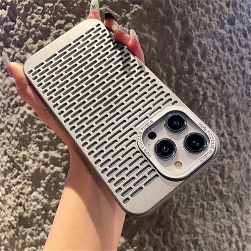 Coque antichoc iPhone 14 Pro Max étui de luxe respirant ultra-mince gris