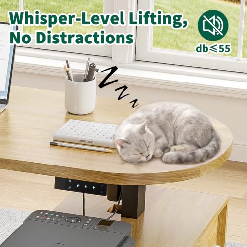 Image of Electric L Shaped Standing Desk, Corner Sit Stand Up Desk, Executive Desk