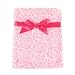 Luvable Friends Print Coral Fleece Blanket, Pink Rose