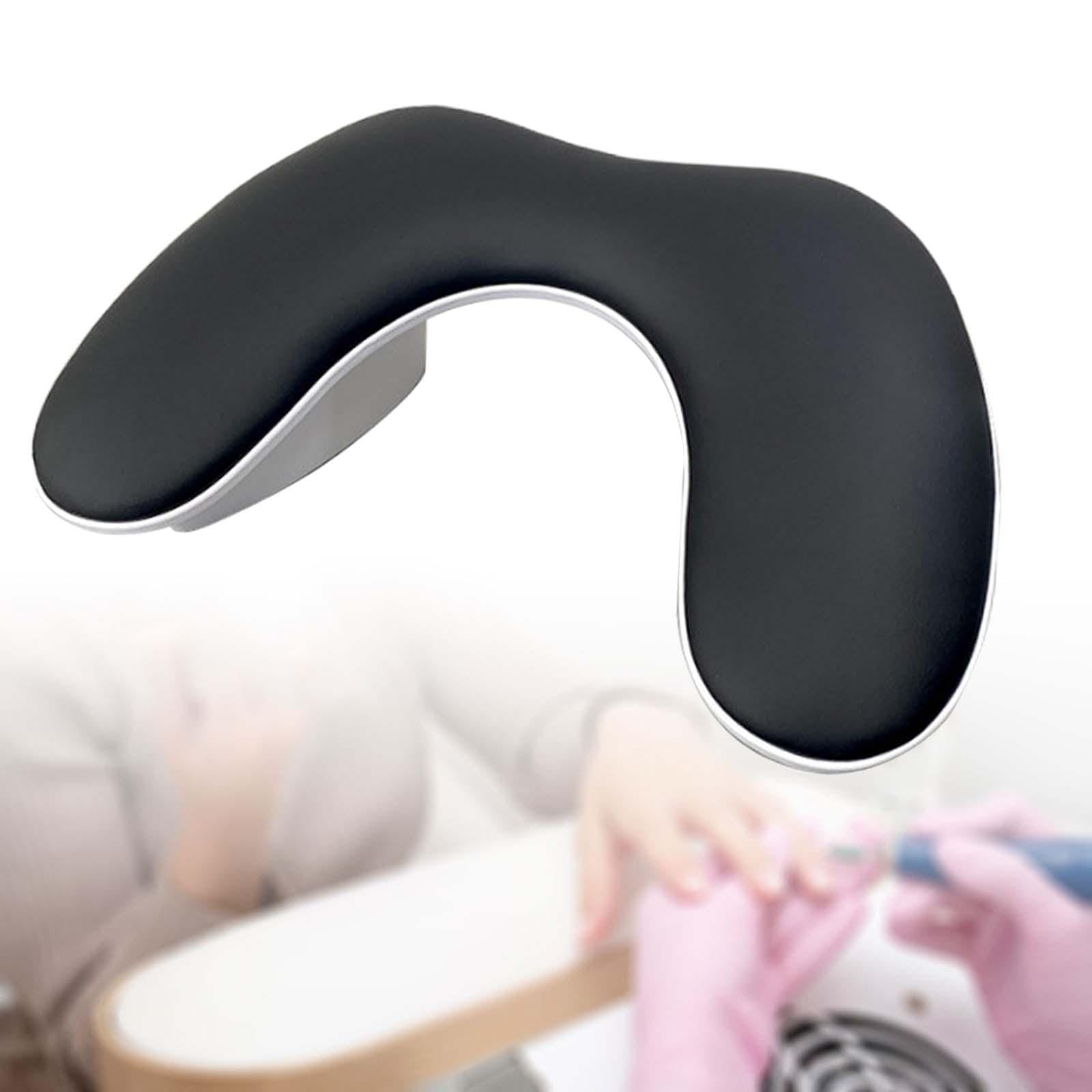 TISHITA Almohadilla para Manicura Cojín para de Uñas Soporte para Brazo Desmontable Diseño en PU Adecuado para Salón de Uñas Escuela de, Negro
