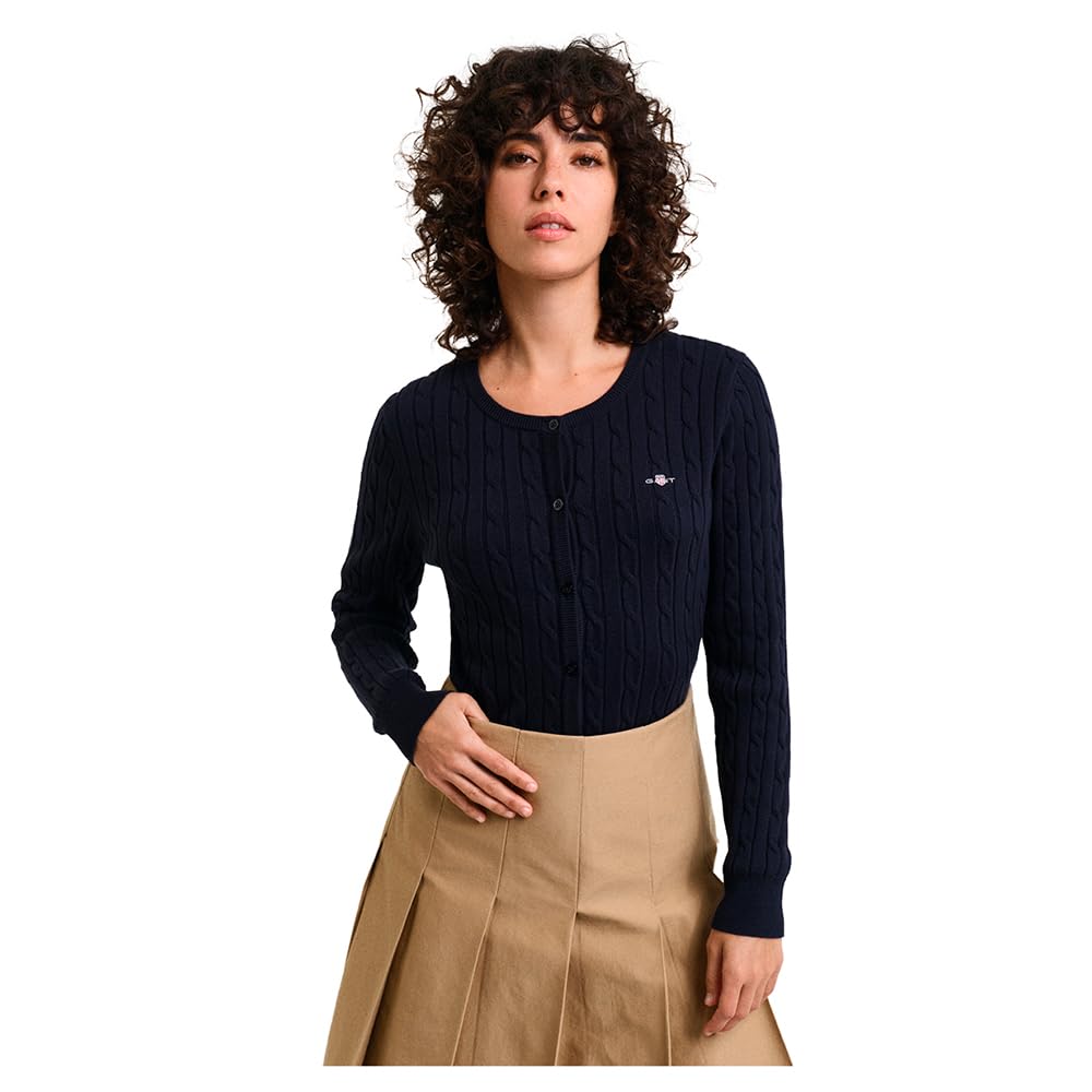Gant Damen Stretch Cotton Cable Cardigan Strickjacke (1er Pack)