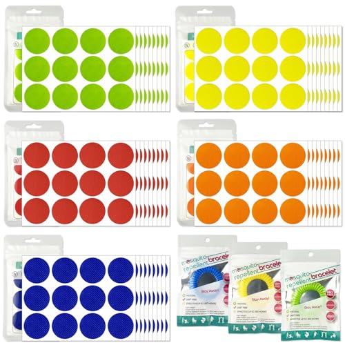 Mosquito Repellent Stickers 300 Pcs, DEET Free Mosquito Patches with 3 Pack Individually Wrapped...