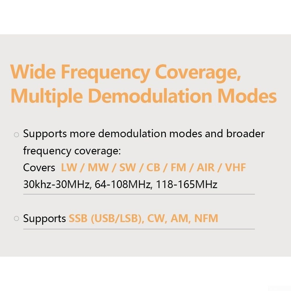 MLite-880 Funkempfänger, Full-Band 130kHz-30MHz & VHF 118-165MHz, unterstützt SSB AM CW für FM mit RDS, für dsp Rauschunterdrückung, Echtzeit für Spektrumanzeige für Luftfahrt-Schinkenüberwachung