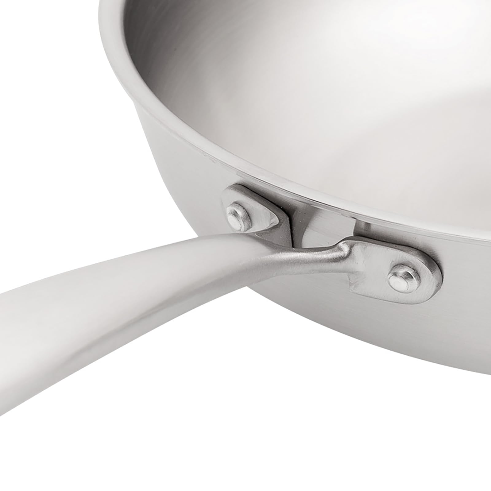 Cuisinox - Gourmet - Wok 28 cm in acciaio inox - Triply - Compatibile con tutti i piani cottura inclusa induzione - Acciaio inossidabile 18/1 - Finitura satinata - Manico fisso - Senza PFAS, PTFE