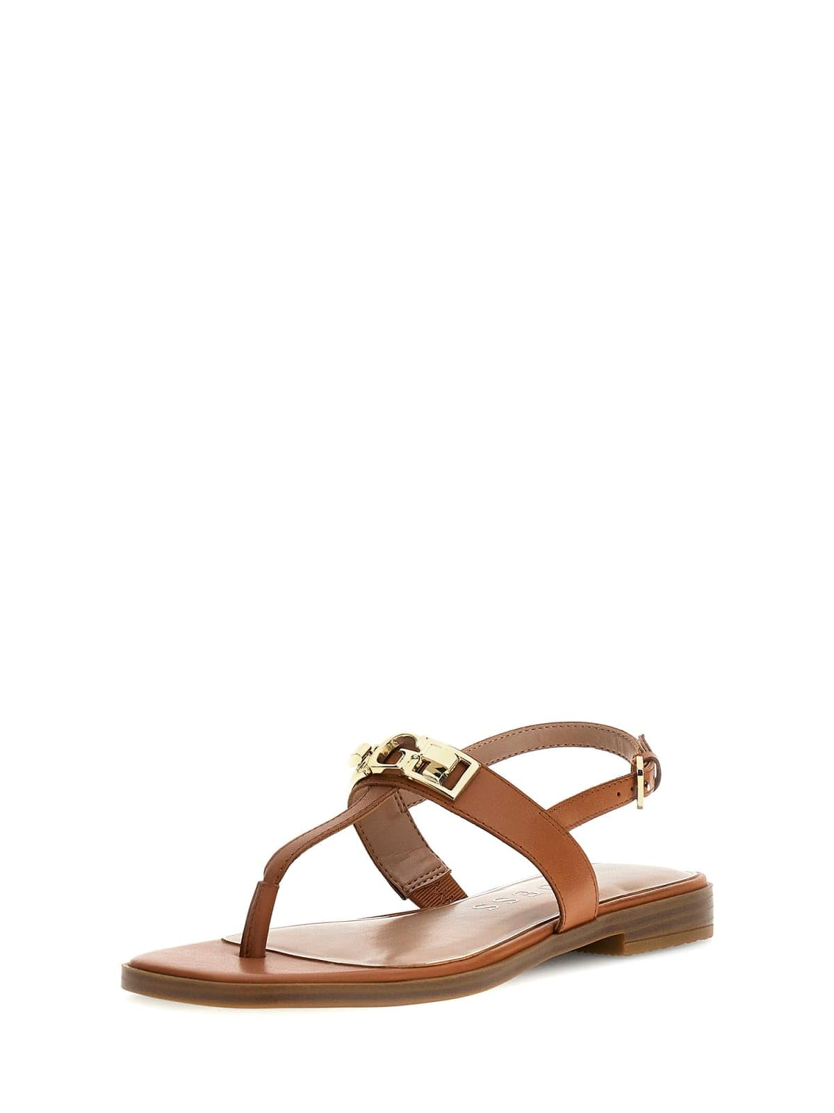 GUESS Ramiry Women's Flat Sandal, brown, 6 UK