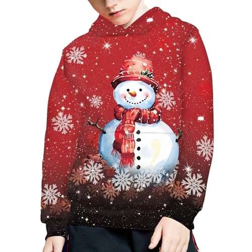 Mumeson Boy's Fashion Hoodies Sweatshirts Long Sleeve Pullover Tops Hooded with Pocket Unisex Athletic Hoodie 6-16 Years3