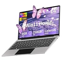 PC Portatile 14" Win 11 Notebook 256 GB ROM Supporta l'espansione SSD 1TB 6GB RAM 2.4G+5G WiFi 1080 FHD BT4.2 USB HDMI con mouse senza fili & adesivi per tastiera Italiana-Silver-FXJ