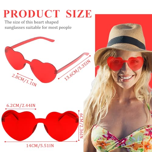Heart Sunglasses 2 Pairs Heart Shaped Glasses for Women Girls Cute Funny Party Glasses Party Favors Accessories2