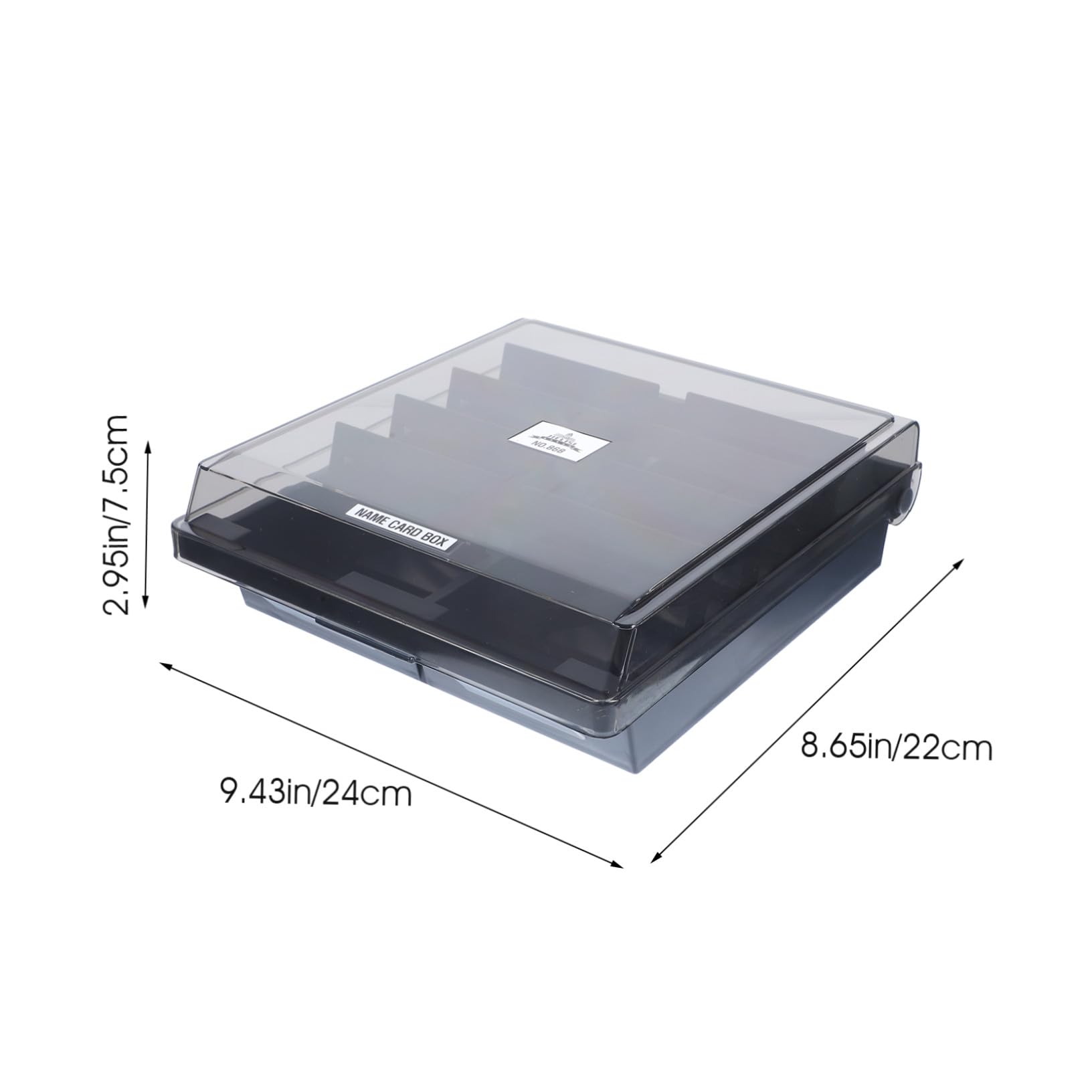 Visitenkartenbox Kunststoff mit Karten Kapazität Robuster Kartenhalter Organizer für Büro und Schreibtisch Transparente Aufbewahrung für Visitenkarten und Id-karten