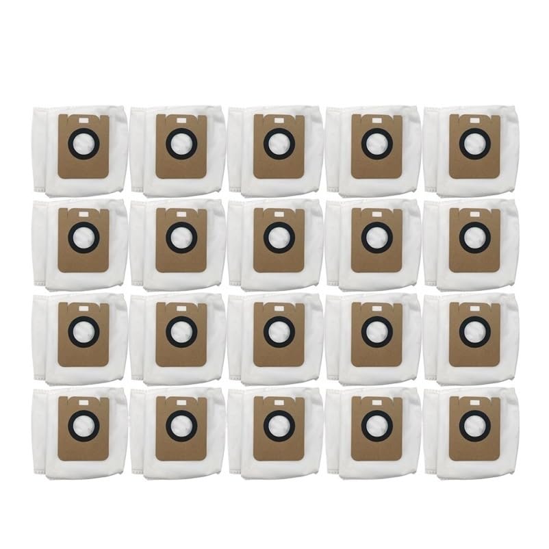 Bolsas de aspiradora, bolsa de repuesto for aspiradora, cepillo principal, paño de fregona, compatible con Dreame Bot D10 Plus (RLS3D)(20PCS)
