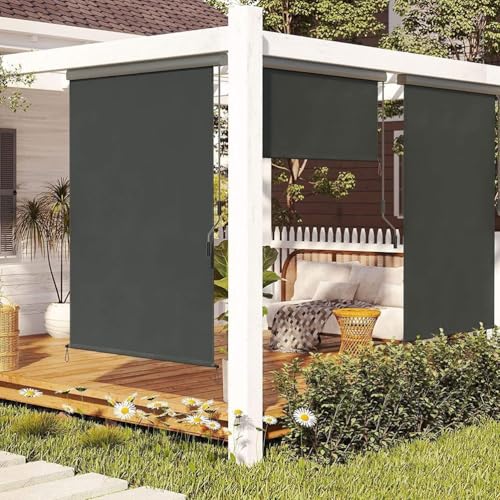GXLHJKB Outdoor Shades Roller Exterior Blinds,Patio Shades Roll Up Outdoor