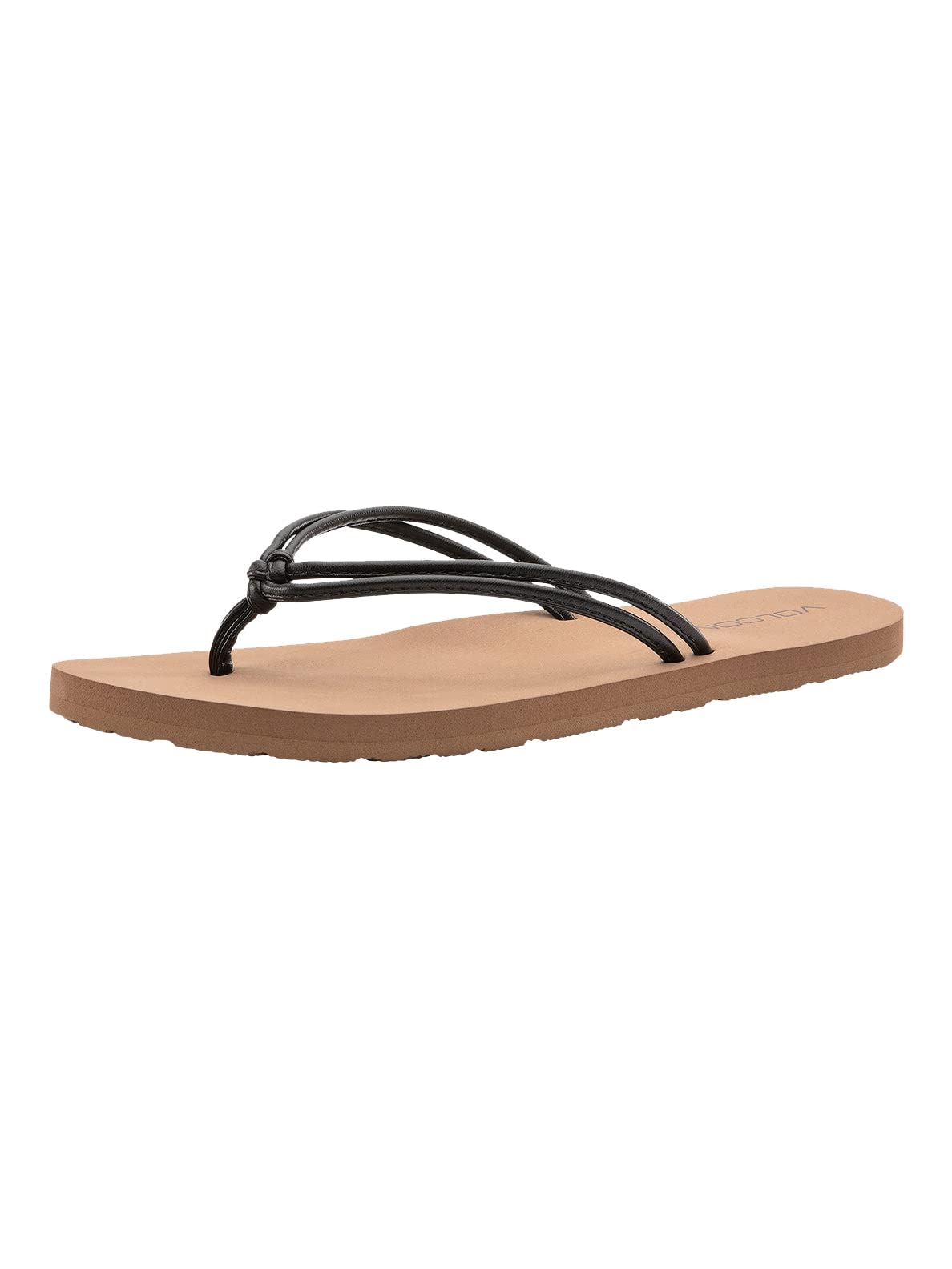 VolcomWomen's Forever and Ever Flip Flop Sandal, Black-New, 7