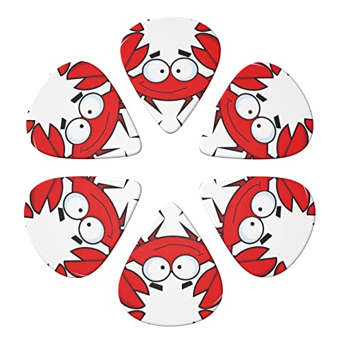 Cartoon Crab Lot de 6 médiators de guitare pour guitare acoustique, guitare électrique, basse, ukulélé – fin, moyen et… - Les Beatles, Paul McCartney, John Lennon, RIngo Starr, George Harrison Cartoon Crab Lot de 6 médiators de guitare pour guitare acoustique, guitare électrique, basse, ukulélé – fin, moyen et… – Image 5