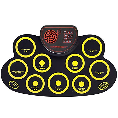 JISKGH Electronic Drum Set - Practice Drum Pad Roll Up Potable Drum Kit with Headphone Jack Built-in Speaker Drum Sticks… - Image 8