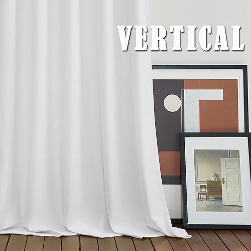 Miniatura 6 de RYB HOME - Cortinas de terciopelo blanco, suaves y modernas, con pestaña trasera y bolsillo para cortinero, para dormitorio, sala, comedor, 52