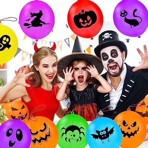 36PCS Halloween Punch Balloons - 18in Colorful Latex Party Favor for Kids, Ghost Balloons, Trick or Treat Goodie Bag Fillers - Image 2