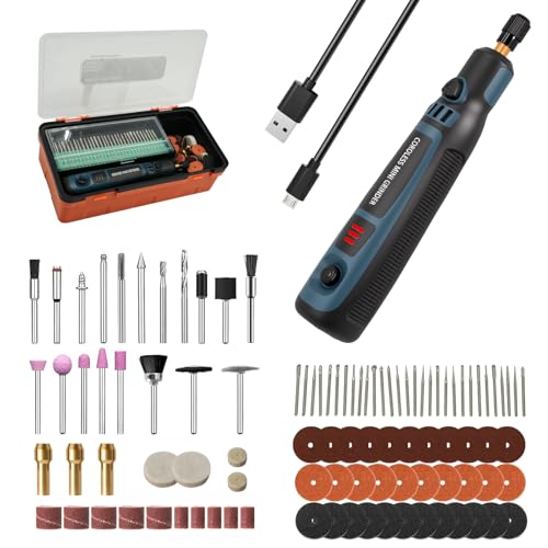 Jaxiyun Outil Rotatif Multifonction Sans Fil, USB Rechargeable Kit d'outils de Gravure Rotatif pour Sculpture/Polissage/Ponçage/Perçage et Bricolage, Stylo...