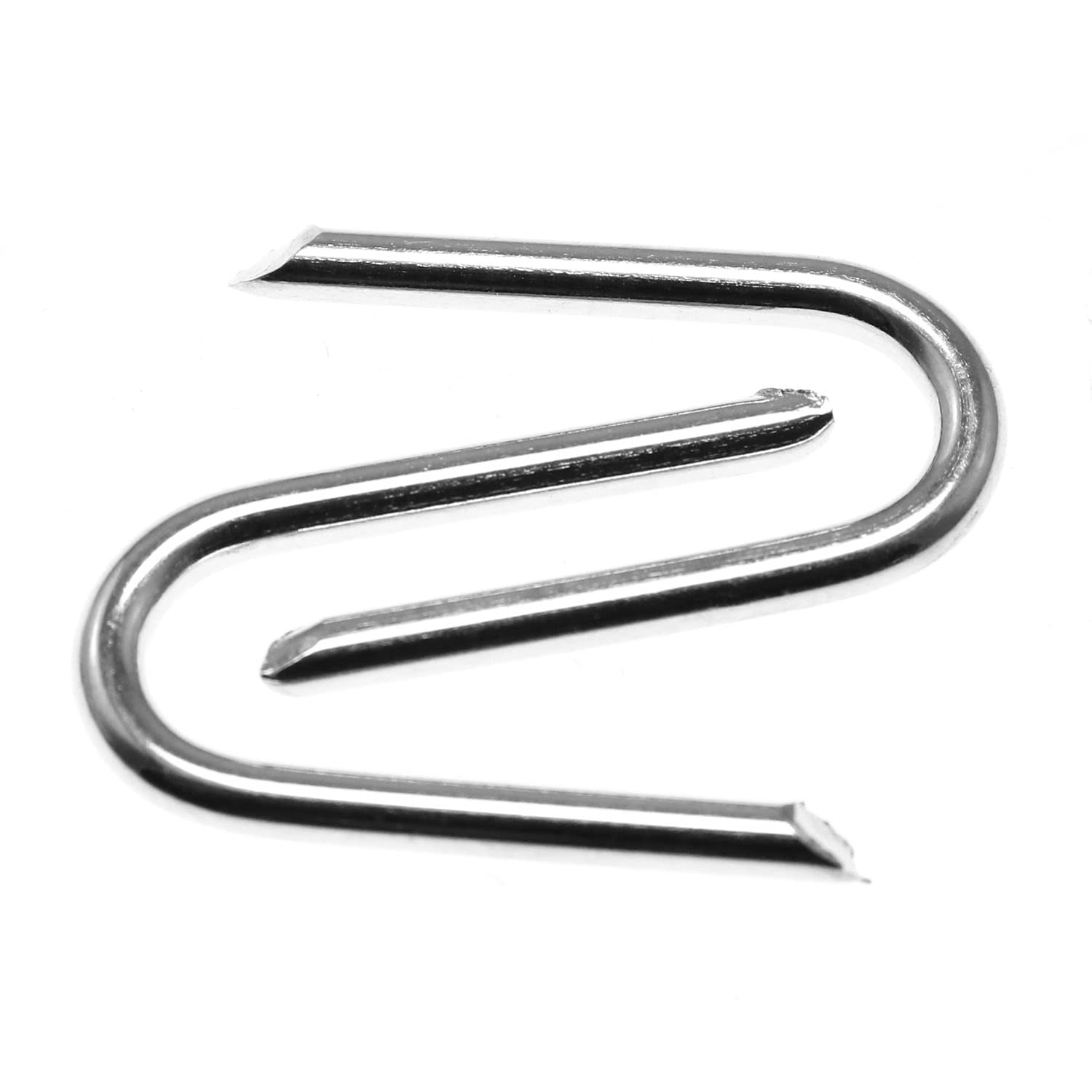 Maxmoral 50pcs U-Shaped Fasteners Nails Galvanized Iron Fencing Staples for Wire Mesh and Woven Fencing