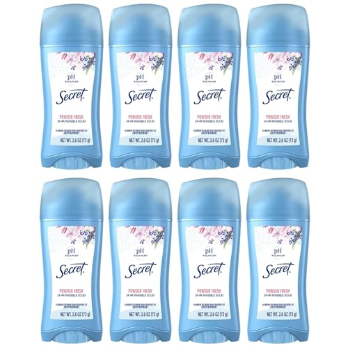 Desodorante antitranspirante sólido Secret powder fresh 2.70 oz pack 8