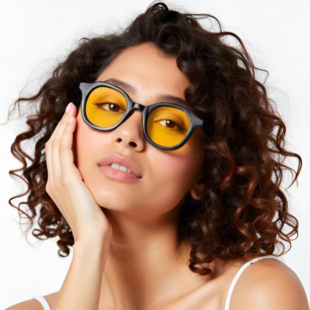 Retro Round Sunglasses for Women Men Fashion Simple Circle Sunglasses UV Protection3