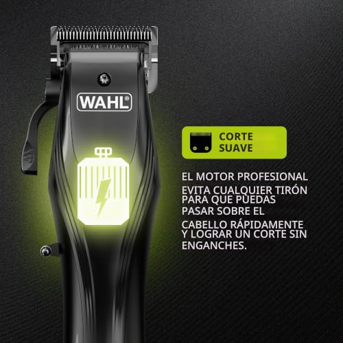 Miniatura 7 de WAHL Rapid Clip, cortapelos para hombres, recargable por USB, depilación de orejas y nariz, cuerpo cónico, cortes de pelo completos en casa, batería de litio, mango ergonómico