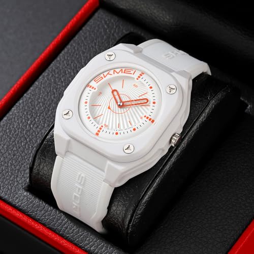 SKMEI Unisex Analog Men's 3D Layered Dial Watches with Luminous Sport Military Waterproof Womens Watches Casual Outdoor3