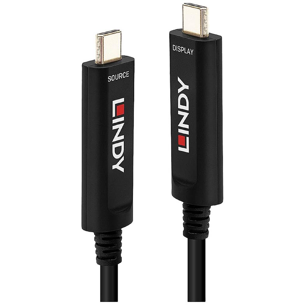 LINDY Cavo ibrido in fibra ottica USB tipo C video, 15 m