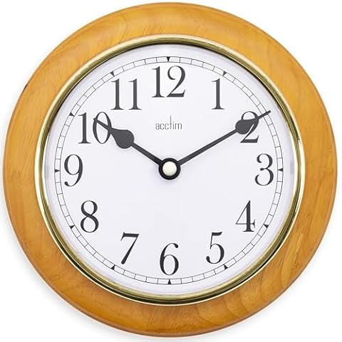 Acctim Maine Octagonal Wall Clock with Gold Bezel Cover
