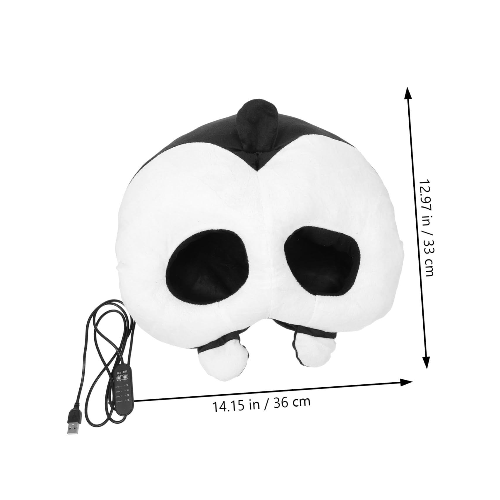 Healvian Calentadores Electricos Mujer Calentadores De Dedos Usb Dedos De Los Pies Calentadores De Manos y Pies Más Cálido Calefacción Calentador De Pies Negro Felpa